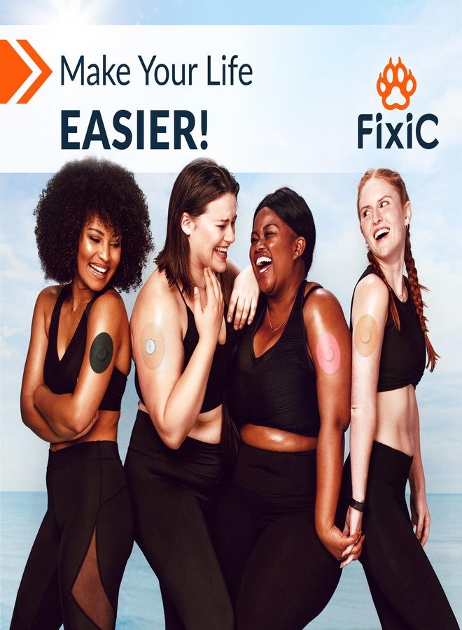 FixiC Freestyle Adhesive Patches 25 PCS – Good for Libre 1, 2, 3 & Plus – G7 & Stelo – Guardian – Waterproof Adhesive Patches – Libre Adhesive Covers – Pre-Cut – Best Fixation for Your Sensor! (Tan) - Image 5